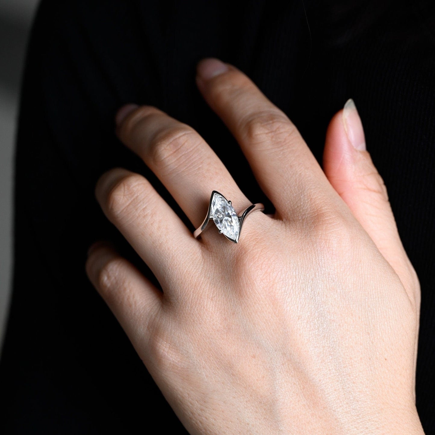 2 CT Round Three Stones Lab Grown Diamond Engagement Ring