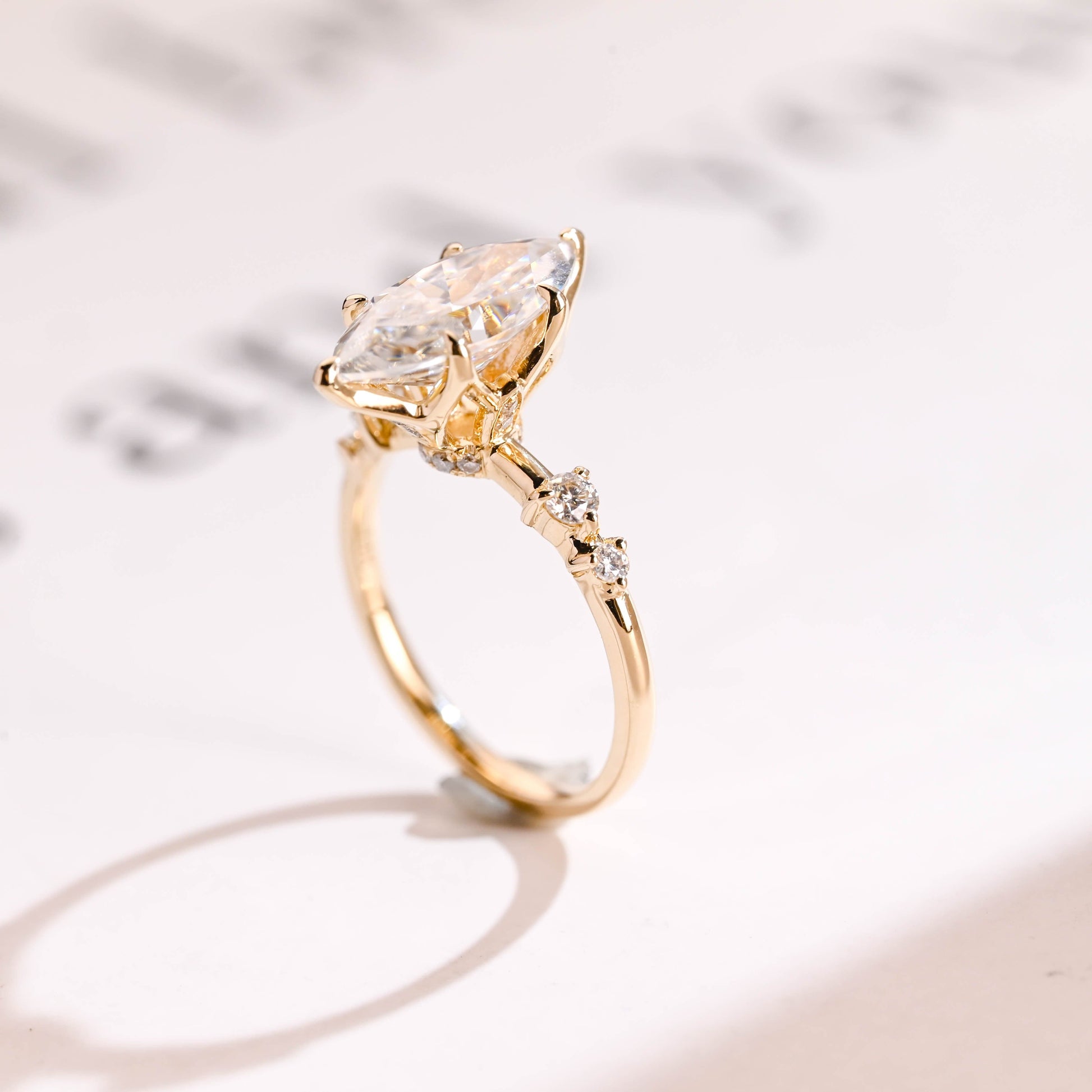 2 CT Round Three Stones Lab Grown Diamond Engagement Ring