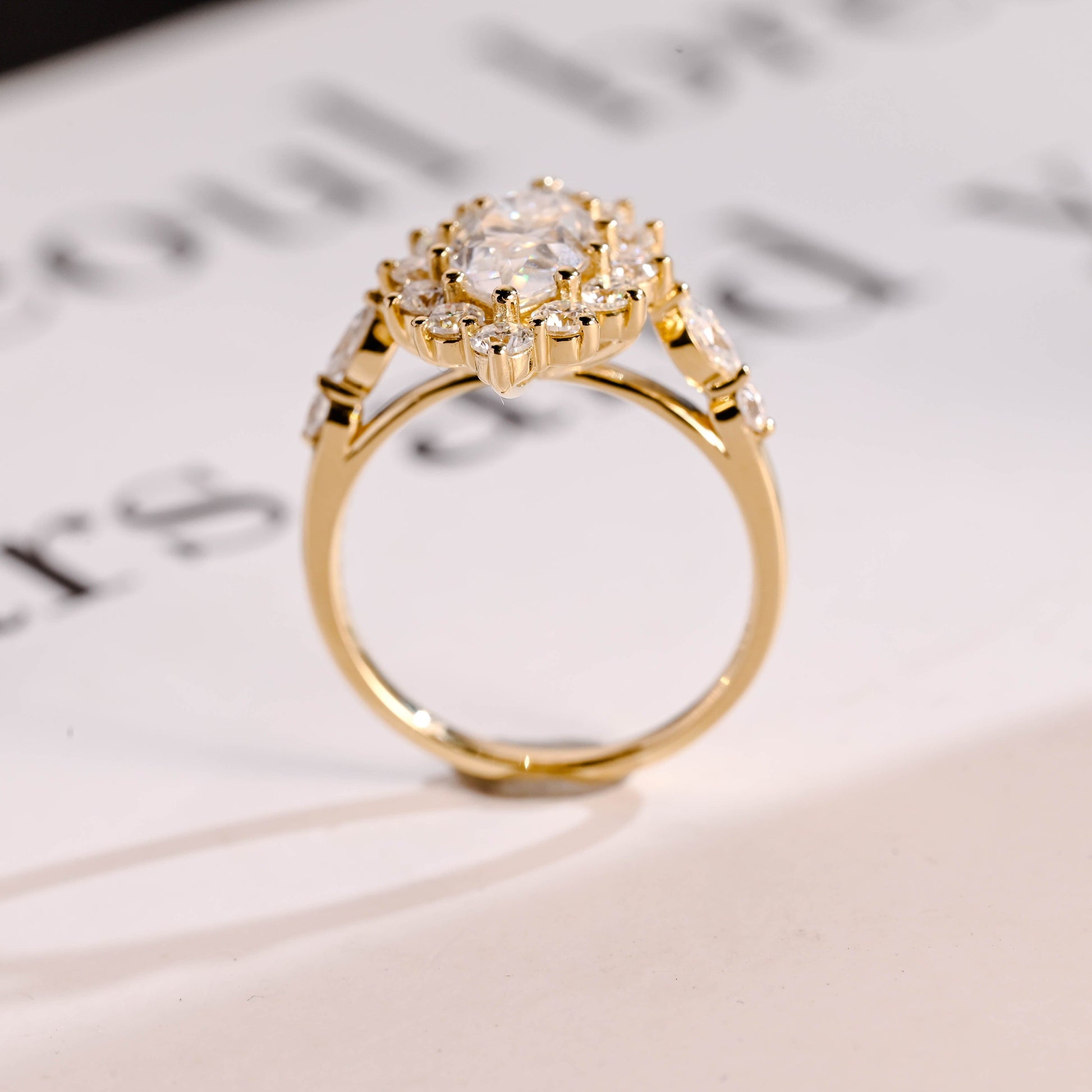 2 CT Round Three Stones Lab Grown Diamond Engagement Ring