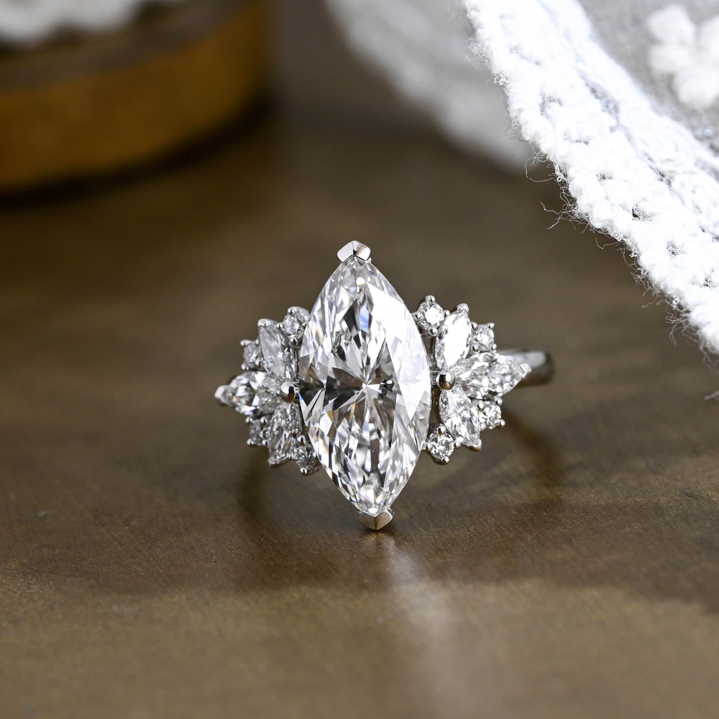 2 CT Round Three Stones Lab Grown Diamond Engagement Ring