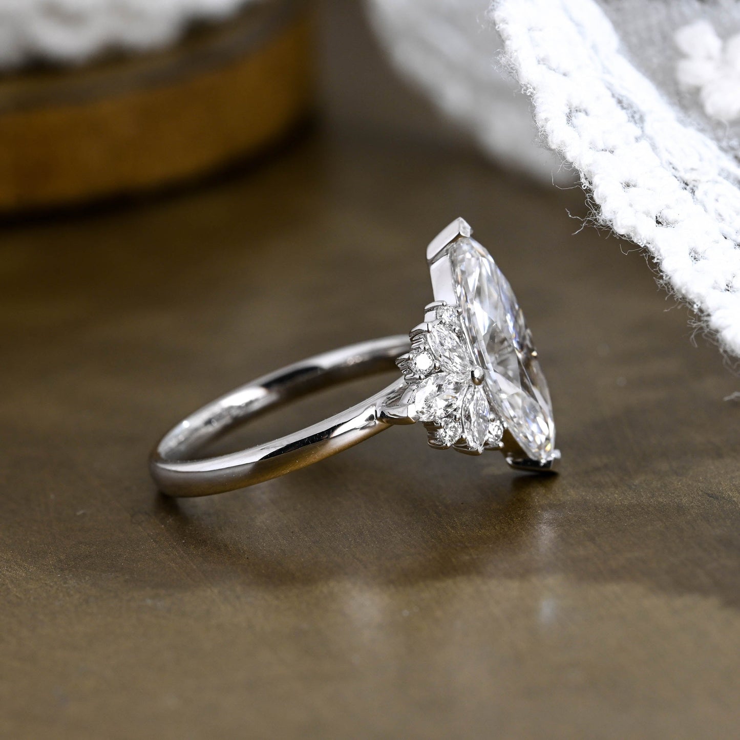 2 CT Round Three Stones Lab Grown Diamond Engagement Ring