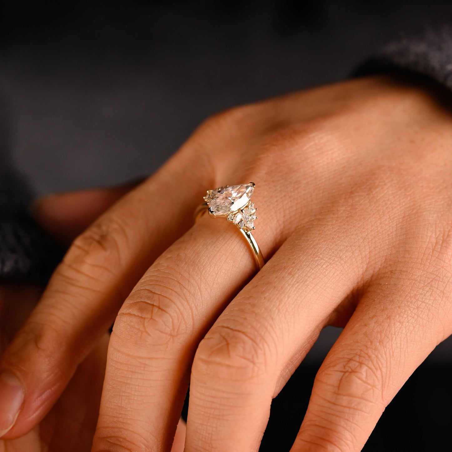 2 CT Round Three Stones Lab Grown Diamond Engagement Ring