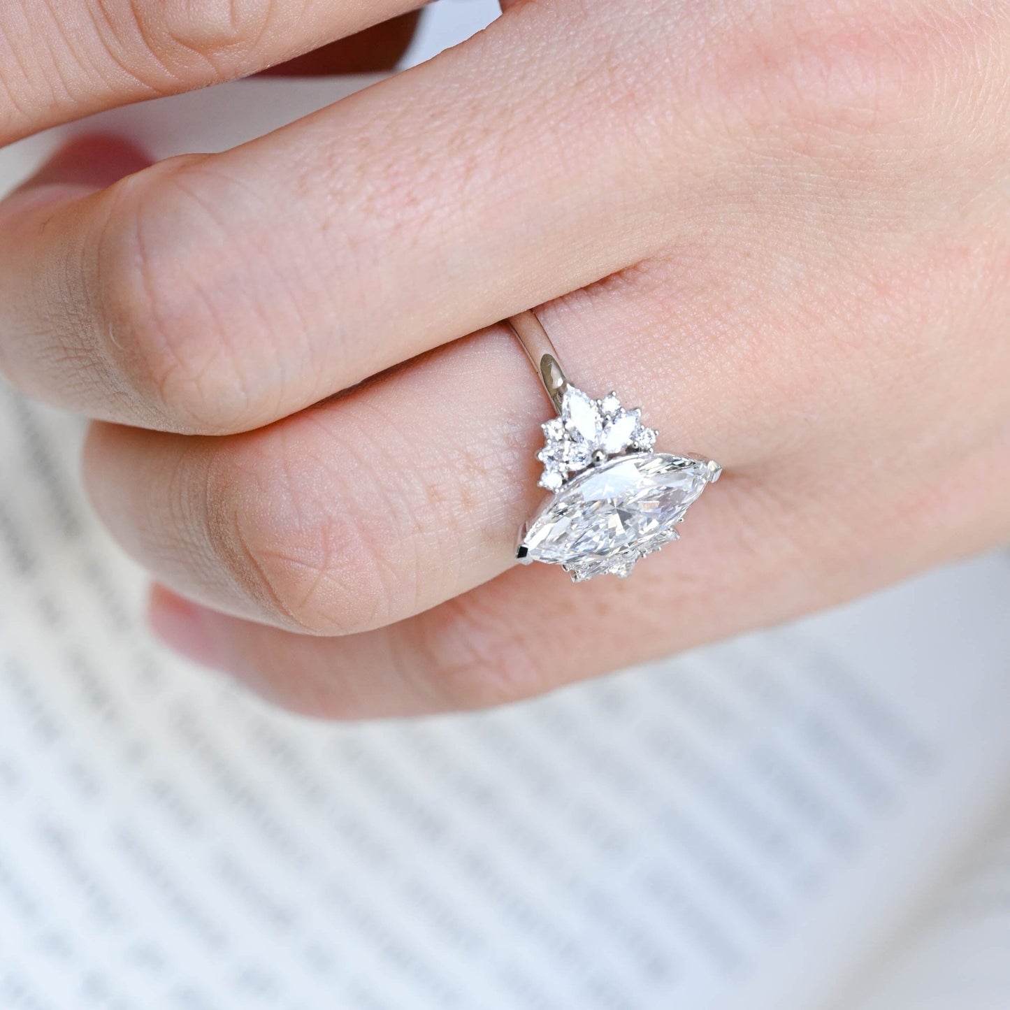 2 CT Round Three Stones Lab Grown Diamond Engagement Ring