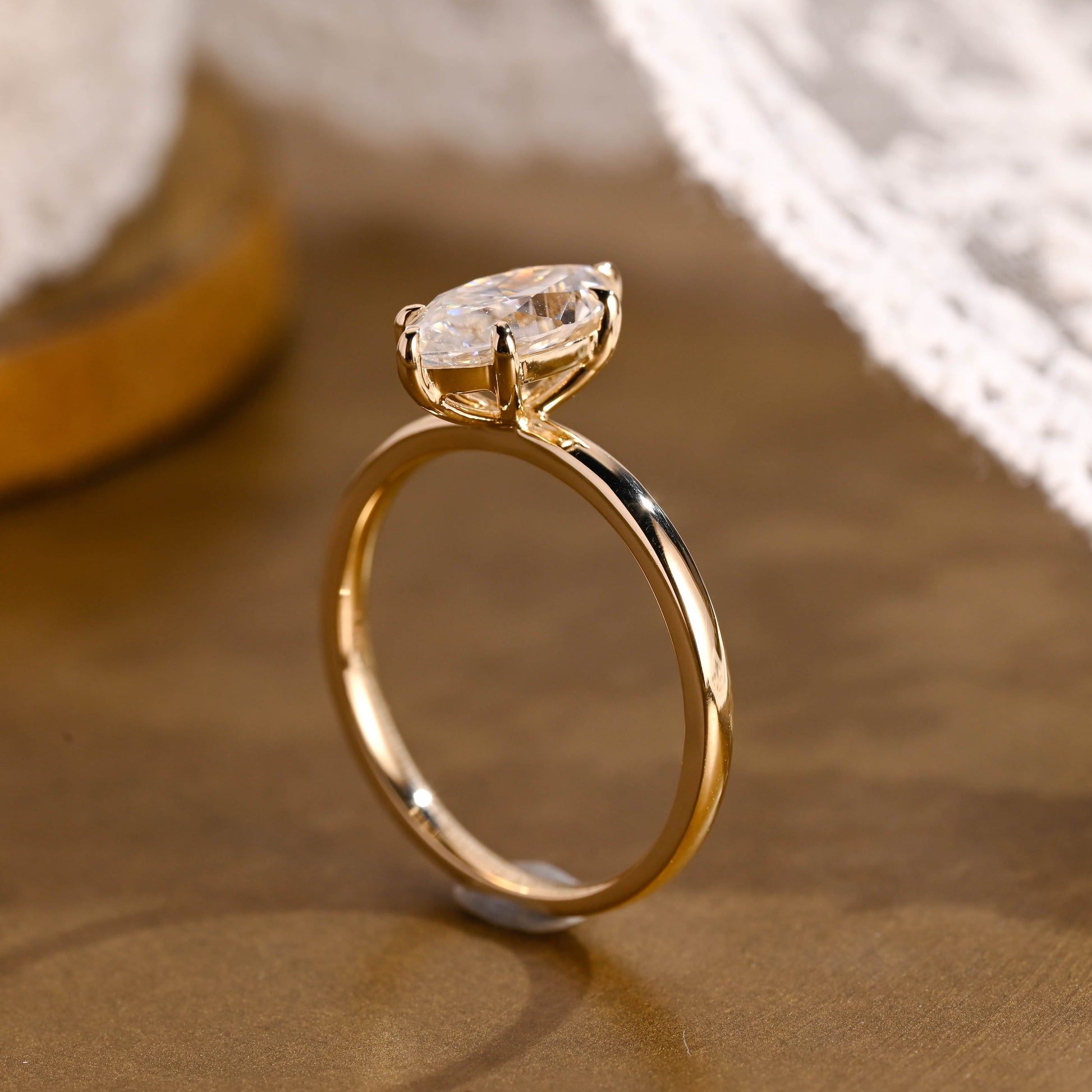 2 CT Round Three Stones Lab Grown Diamond Engagement Ring