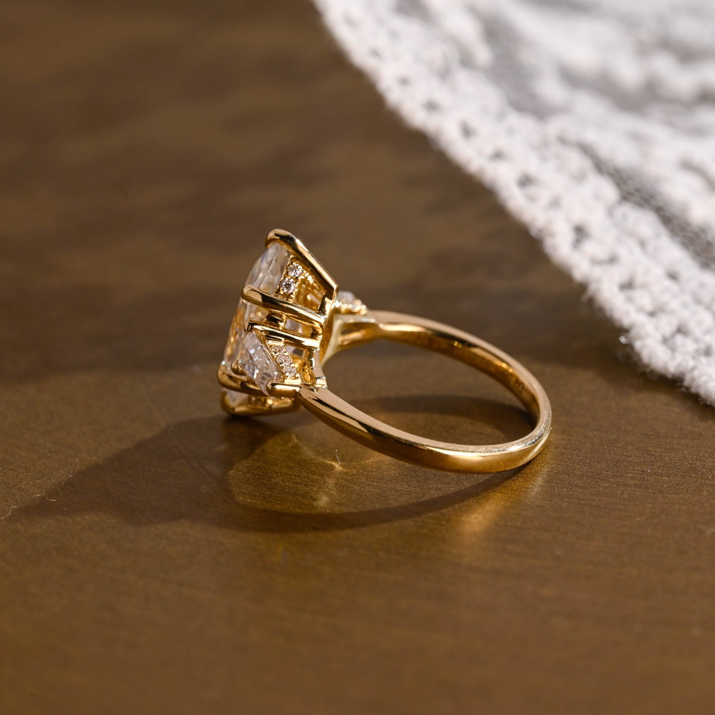 2 CT Round Three Stones Lab Grown Diamond Engagement Ring