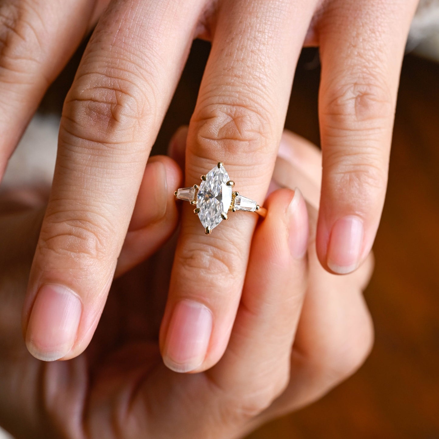 2 CT Round Three Stones Lab Grown Diamond Engagement Ring