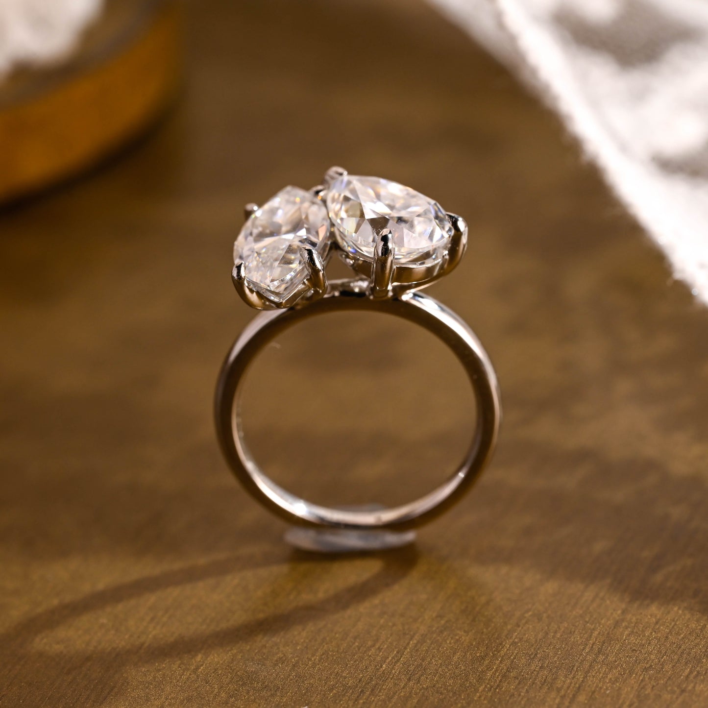2 CT Round Three Stones Lab Grown Diamond Engagement Ring