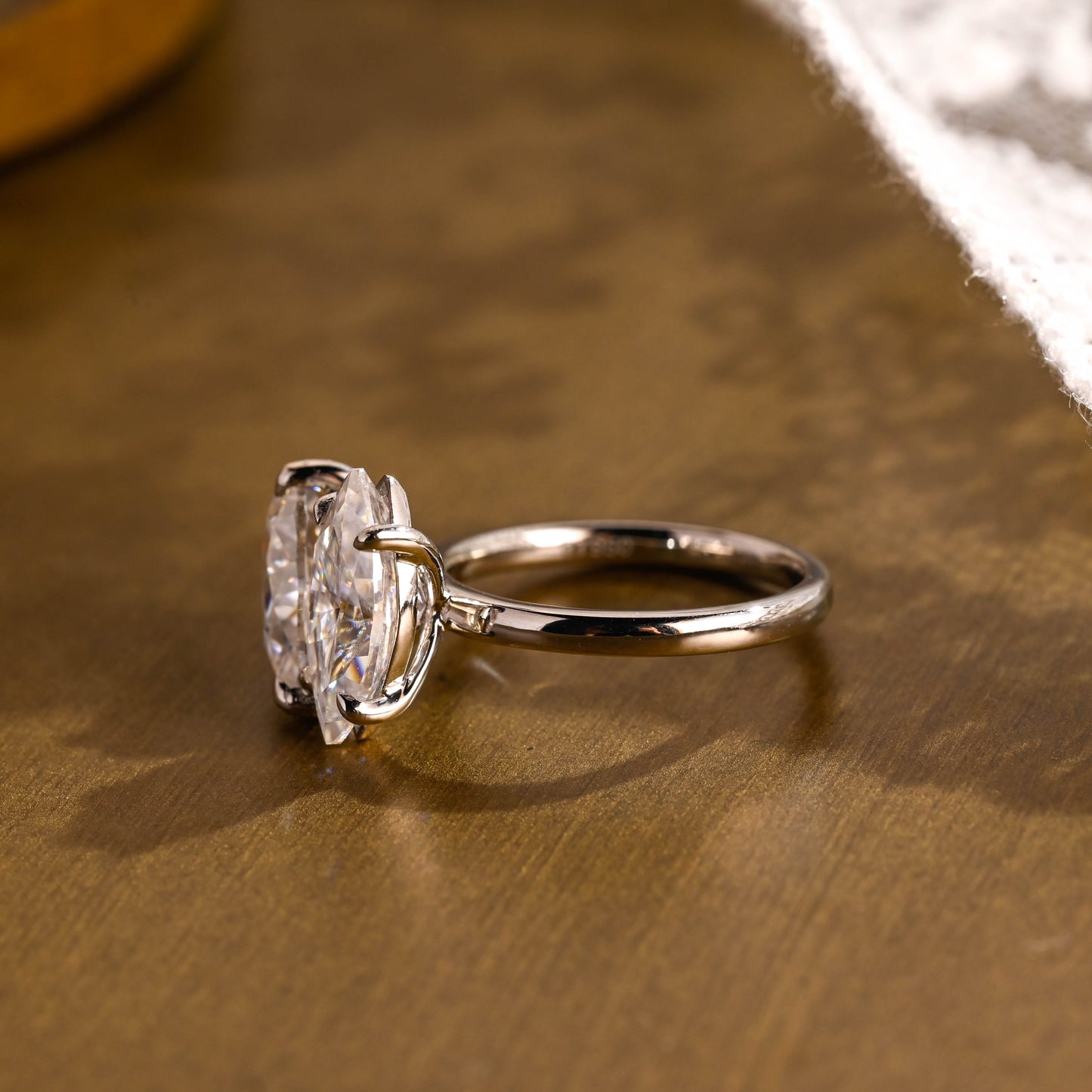 2 CT Round Three Stones Lab Grown Diamond Engagement Ring