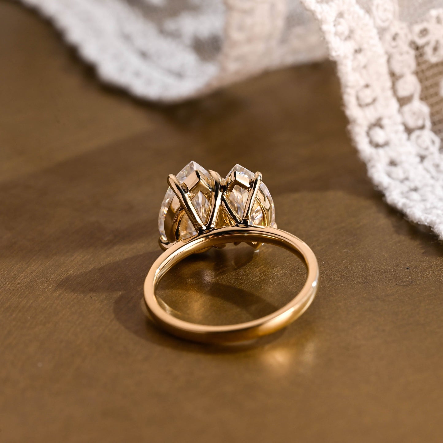 2 CT Round Three Stones Lab Grown Diamond Engagement Ring