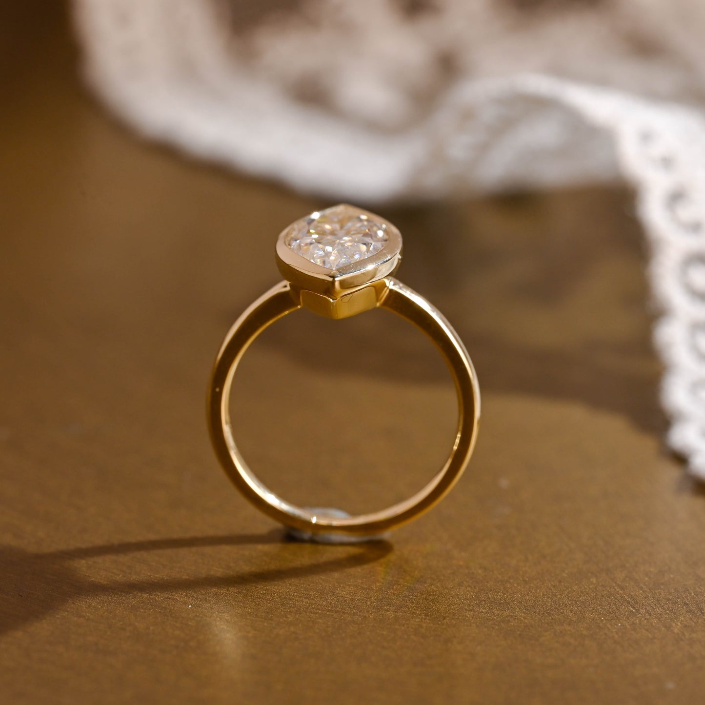 2 CT Round Three Stones Lab Grown Diamond Engagement Ring