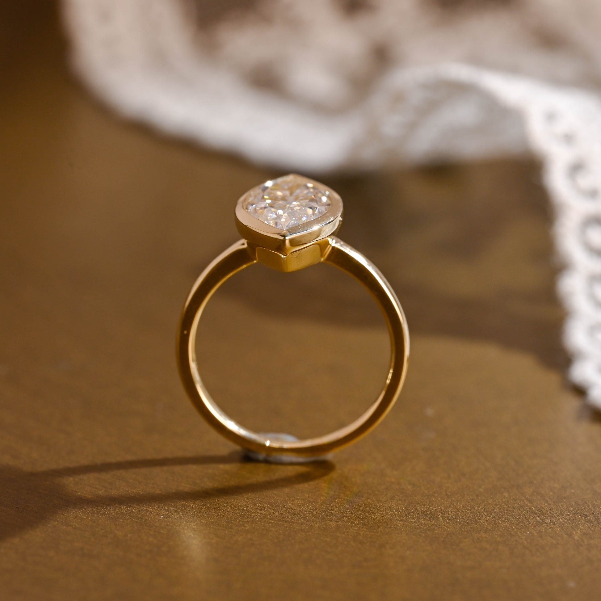 2 CT Round Three Stones Lab Grown Diamond Engagement Ring