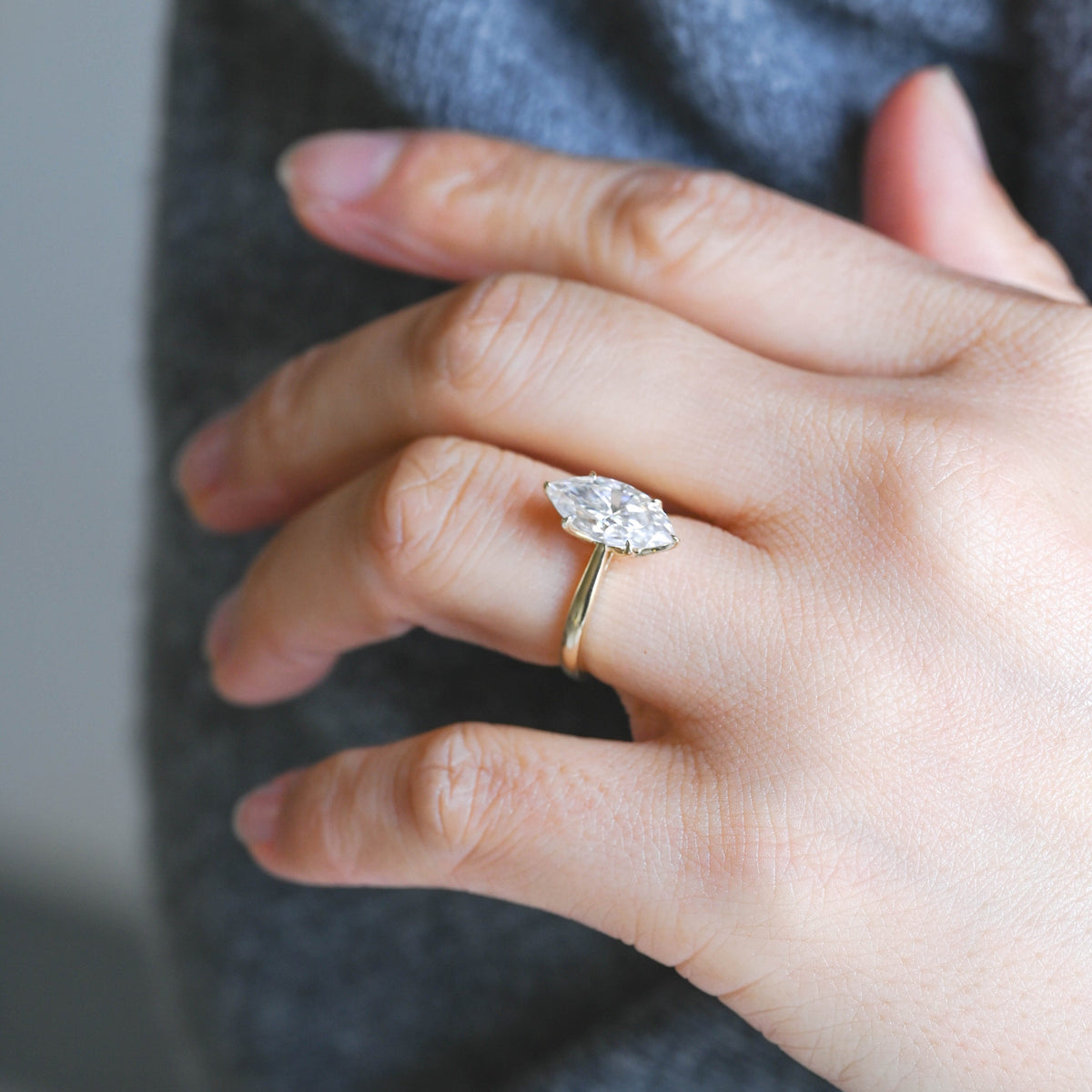 2 CT Round Three Stones Lab Grown Diamond Engagement Ring