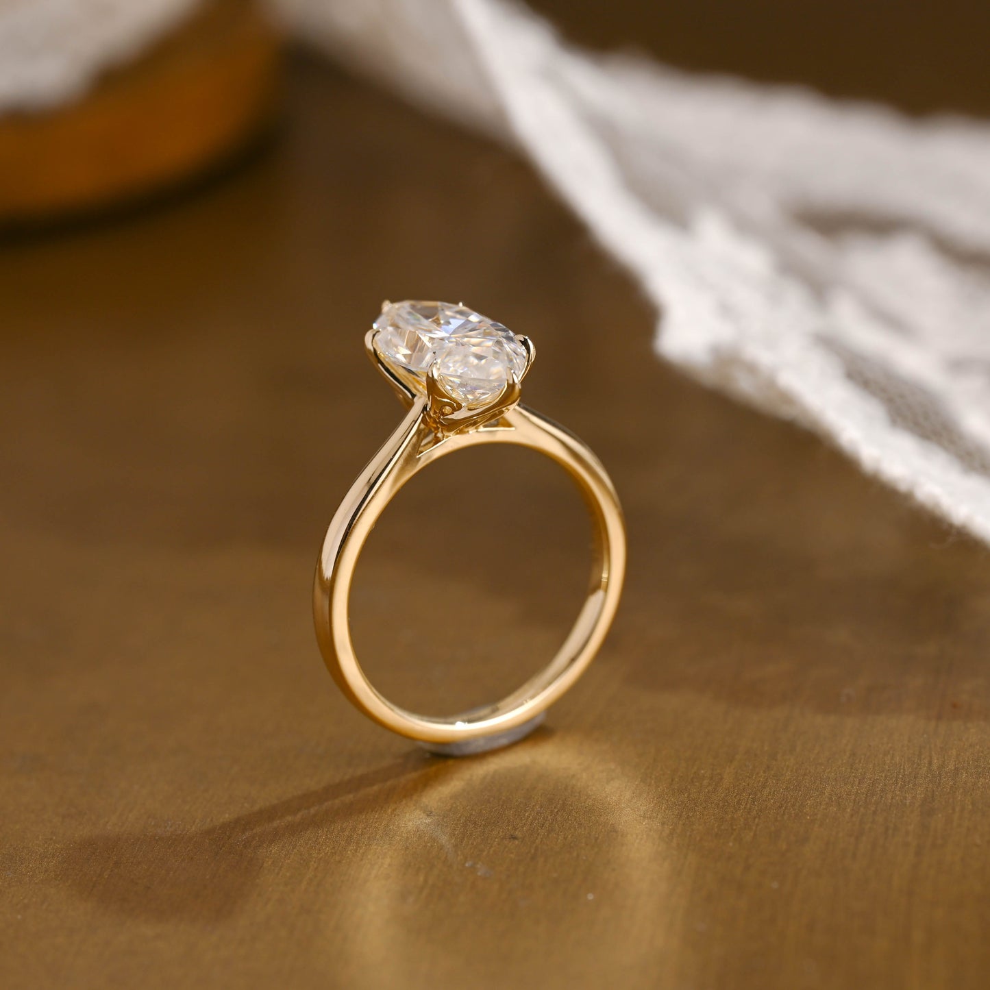2 CT Round Three Stones Lab Grown Diamond Engagement Ring