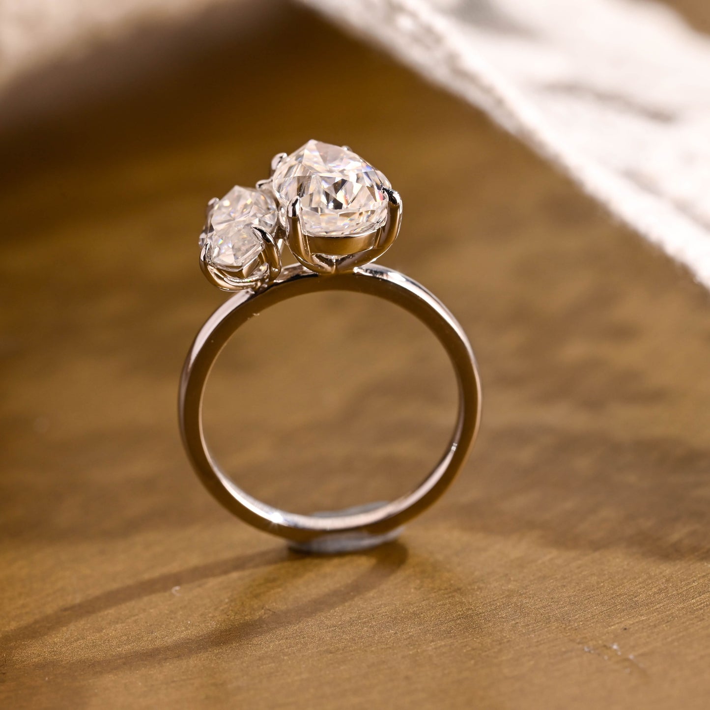2 CT Round Three Stones Lab Grown Diamond Engagement Ring