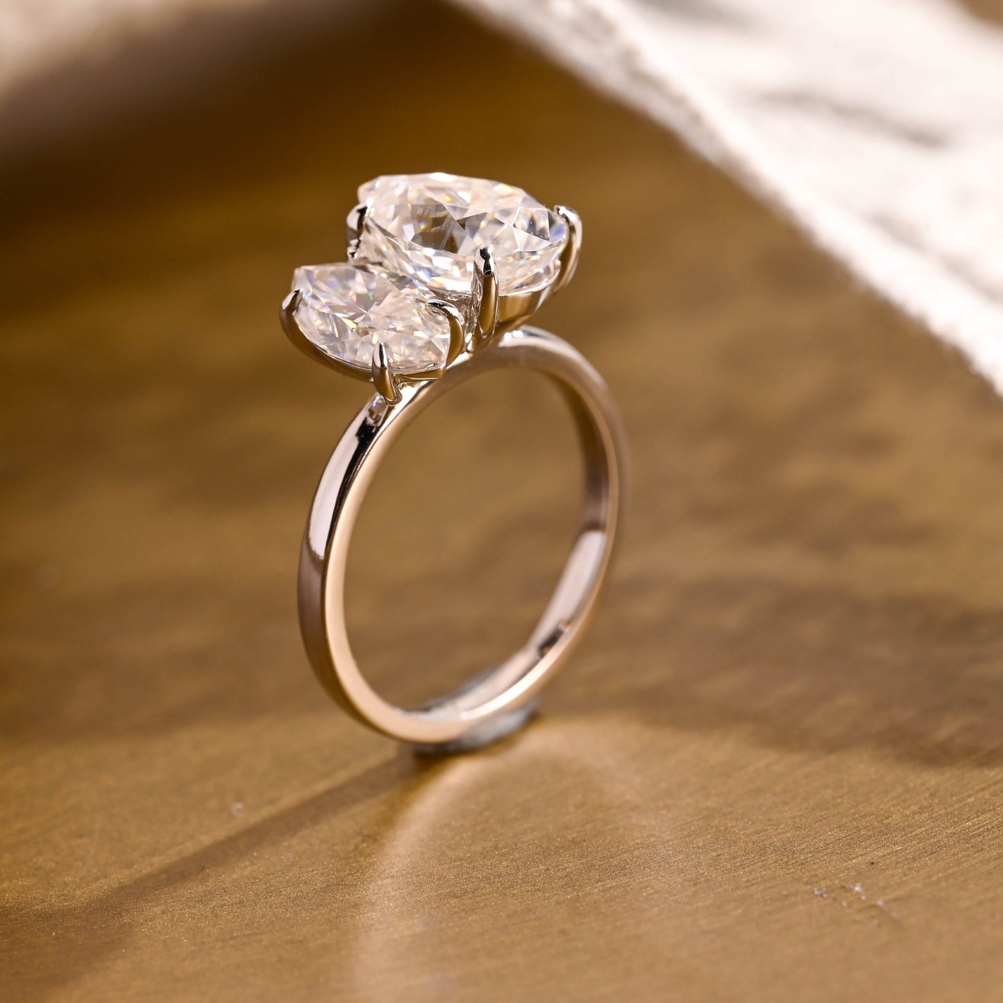 2 CT Round Three Stones Lab Grown Diamond Engagement Ring