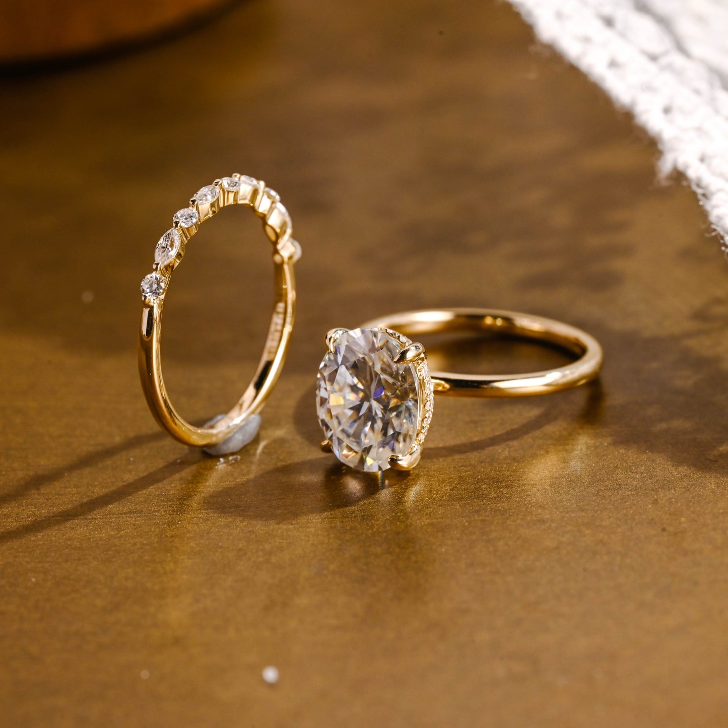3.0 CT Round Pave Lab Grown Diamond Bridal Set