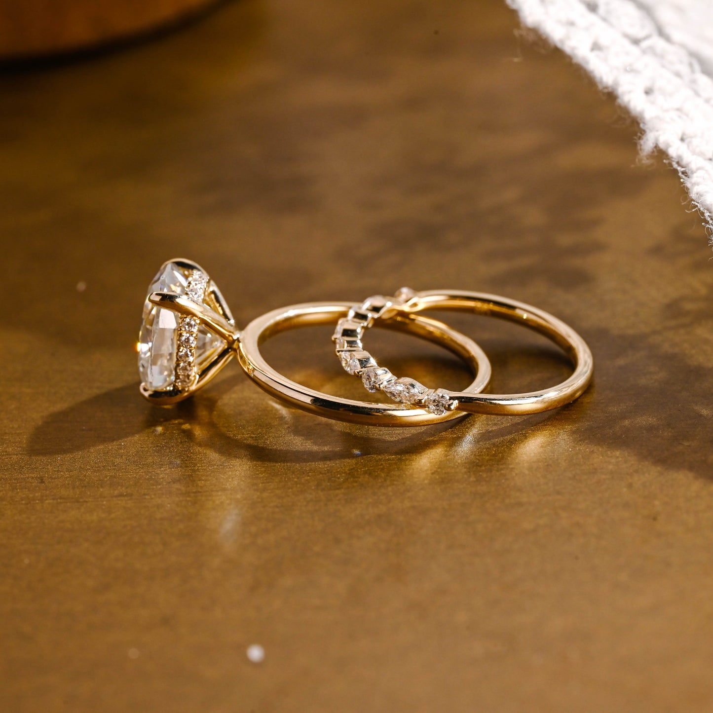 3.0 CT Round Pave Lab Grown Diamond Bridal Set