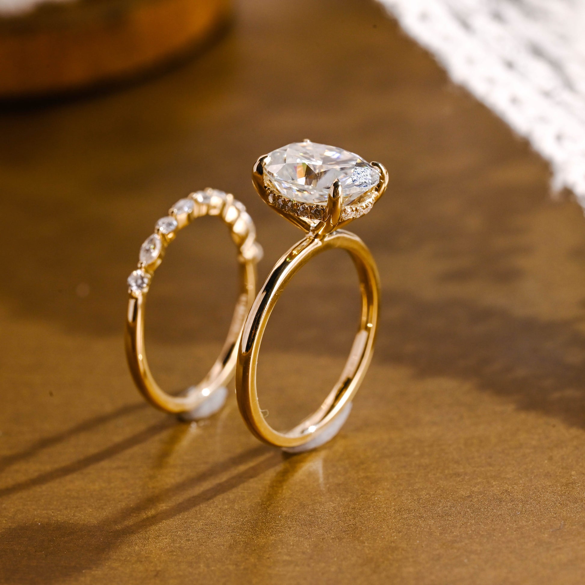 3.0 CT Round Pave Lab Grown Diamond Bridal Set