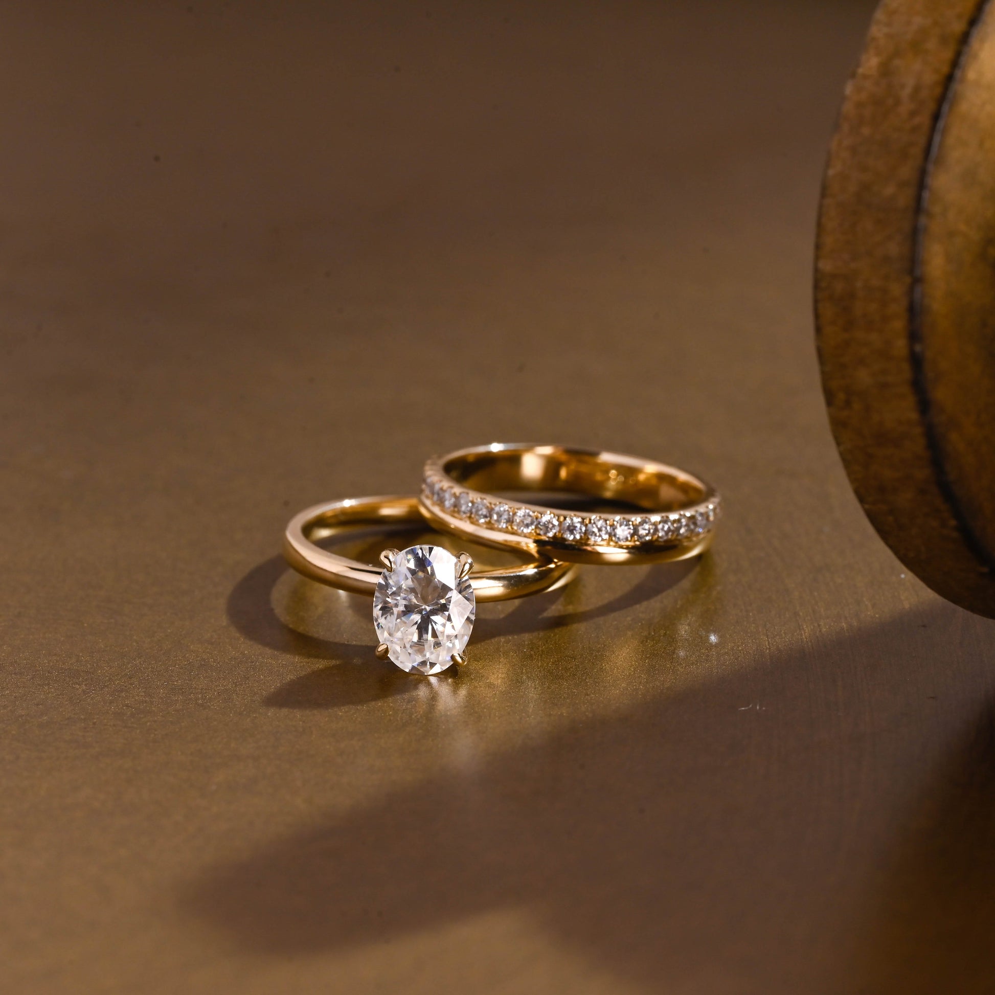 3.0 CT Round Pave Lab Grown Diamond Bridal Set