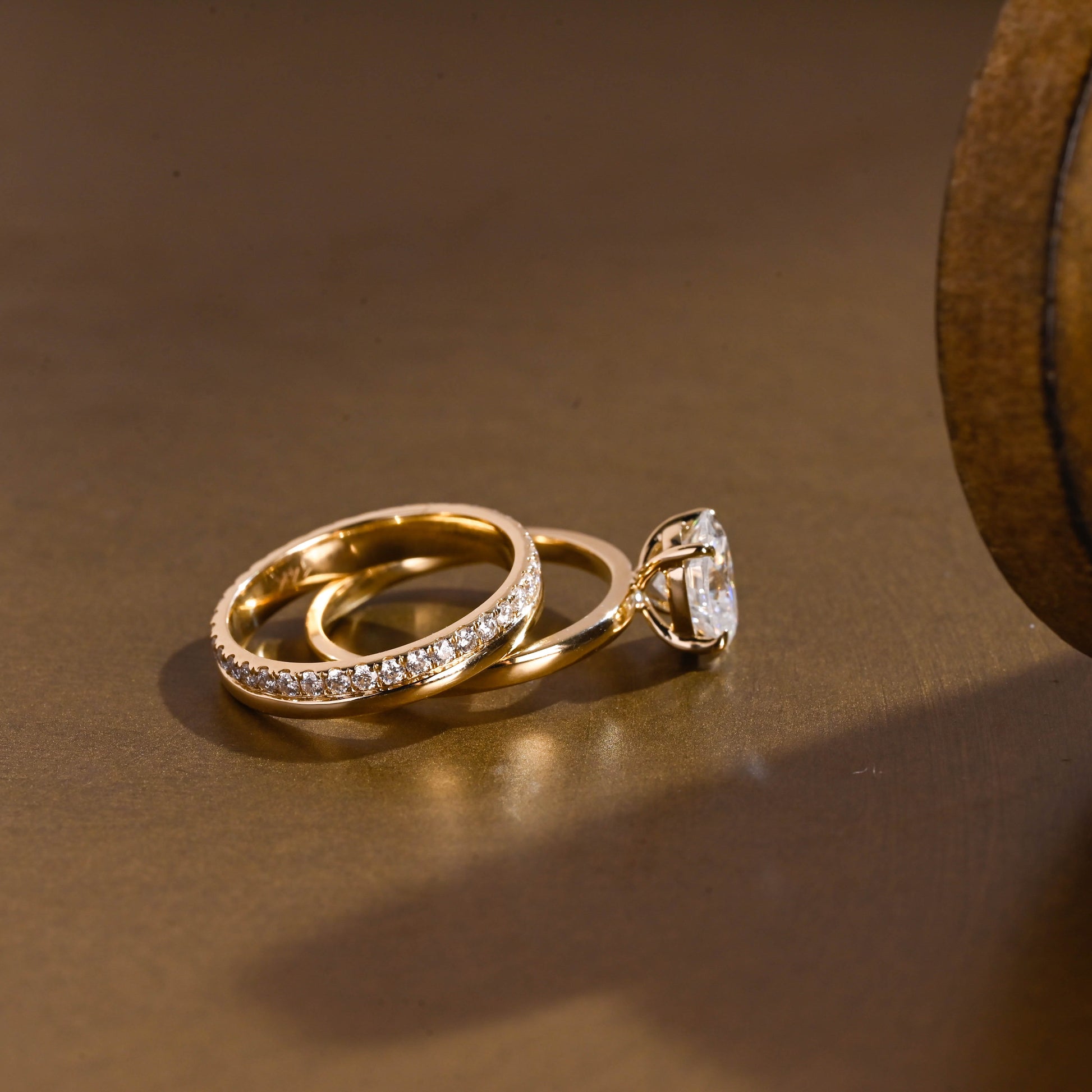 3.0 CT Round Pave Lab Grown Diamond Bridal Set