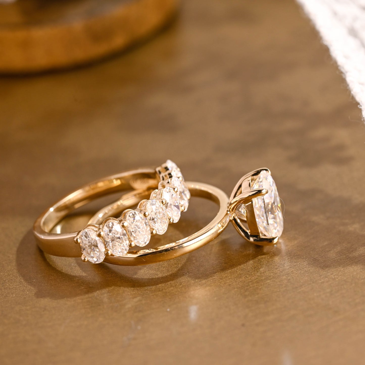 3.0 CT Round Pave Lab Grown Diamond Bridal Set