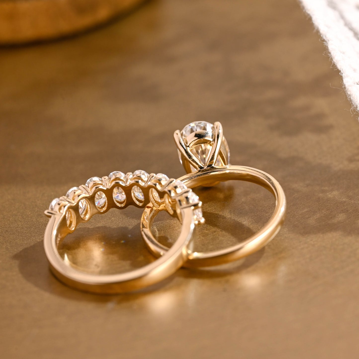 3.0 CT Round Pave Lab Grown Diamond Bridal Set