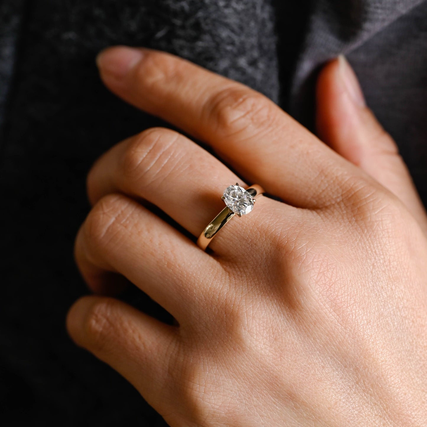 2 CT Round Three Stones Lab Grown Diamond Engagement Ring