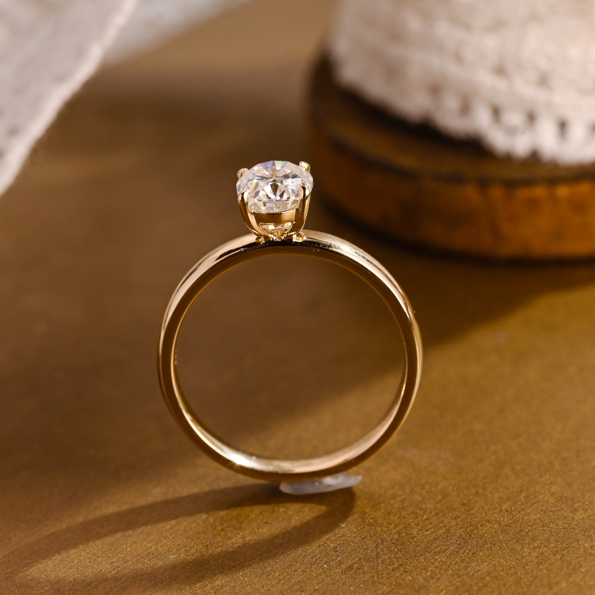 2 CT Round Three Stones Lab Grown Diamond Engagement Ring