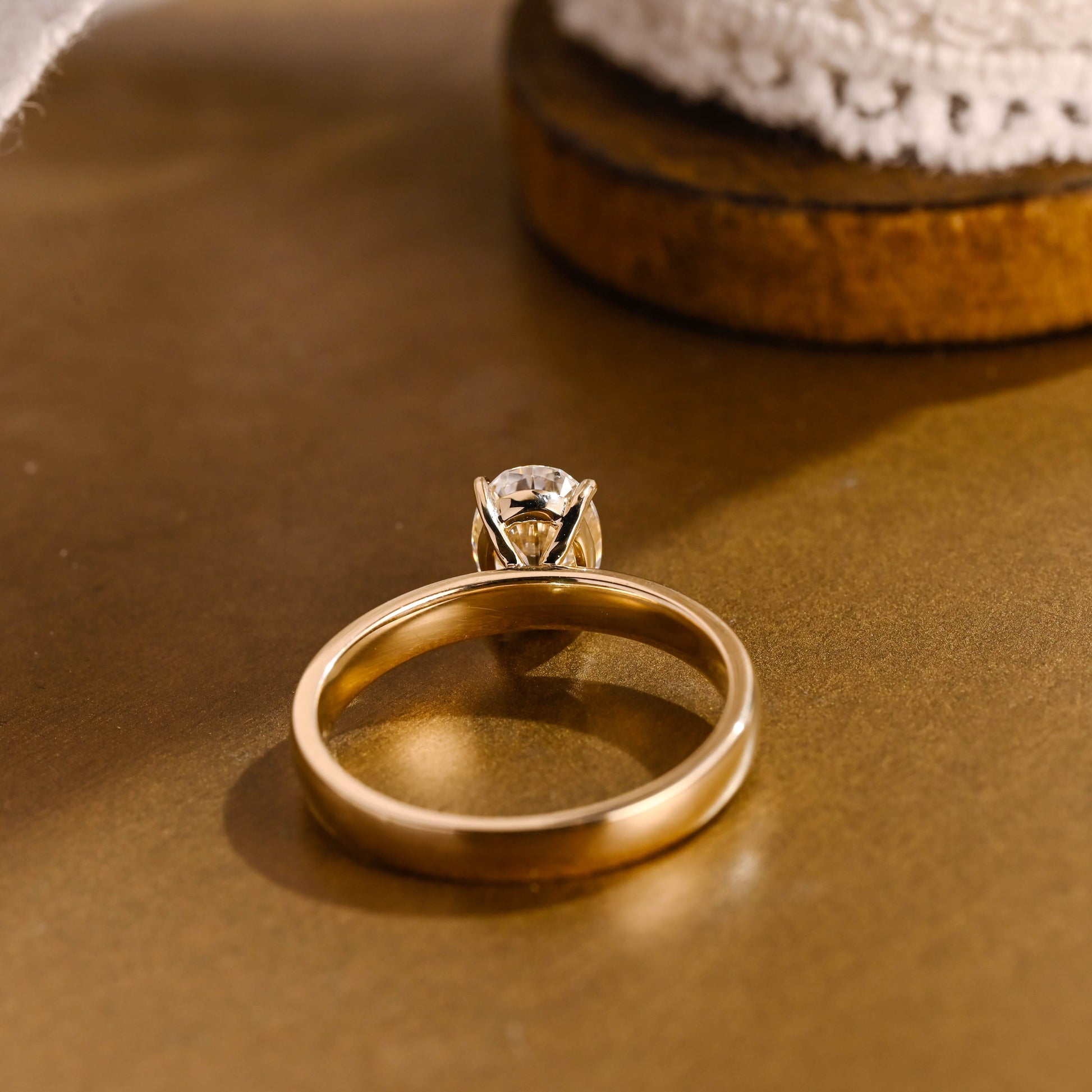 2 CT Round Three Stones Lab Grown Diamond Engagement Ring
