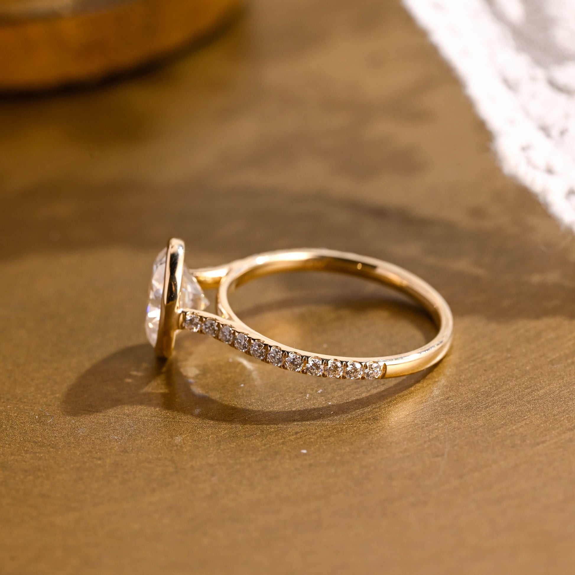 2 CT Round Three Stones Lab Grown Diamond Engagement Ring