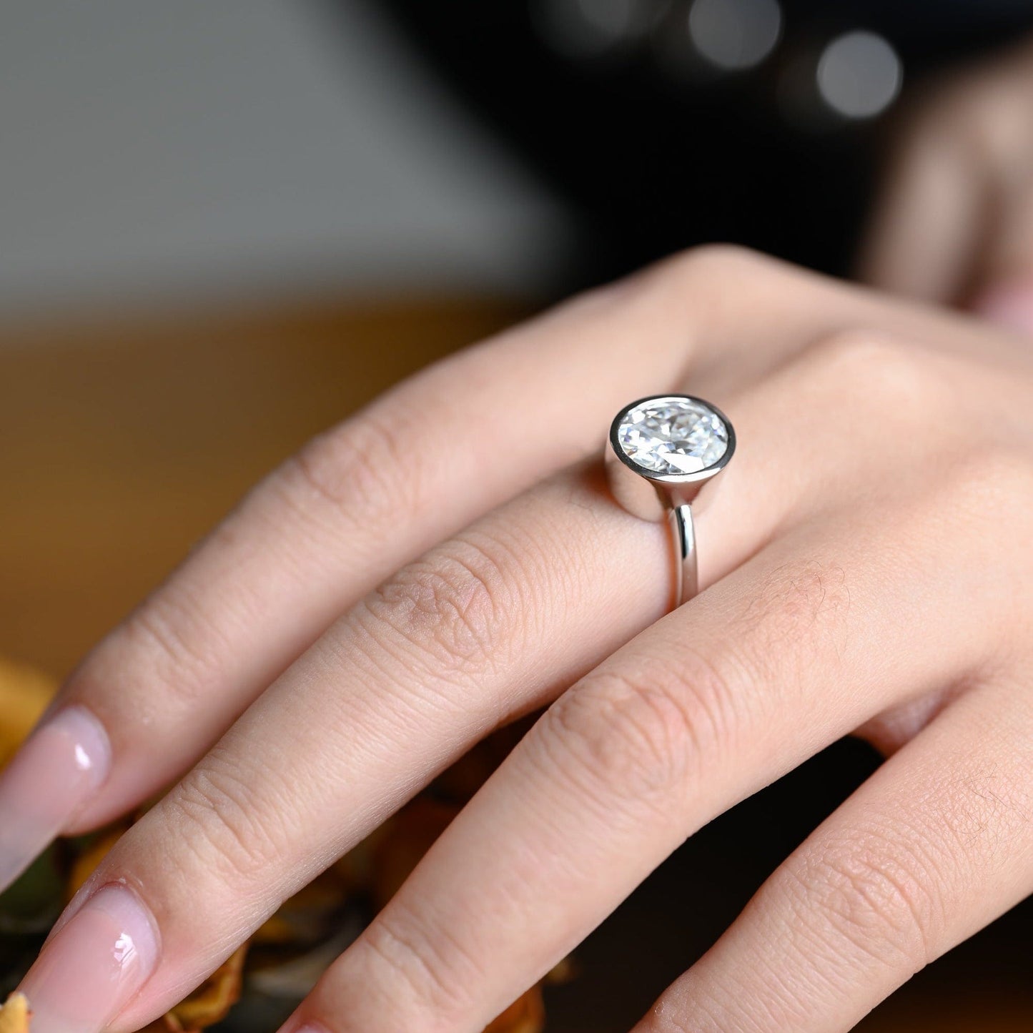 2 CT Round Three Stones Lab Grown Diamond Engagement Ring