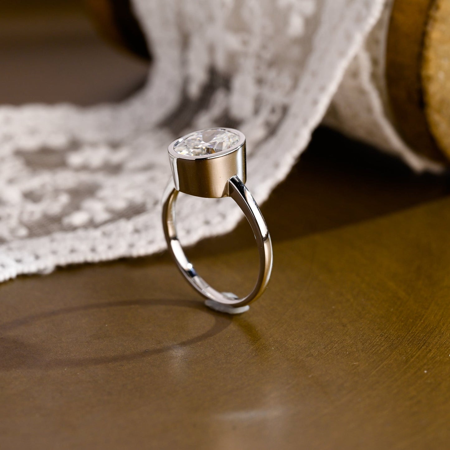 2 CT Round Three Stones Lab Grown Diamond Engagement Ring