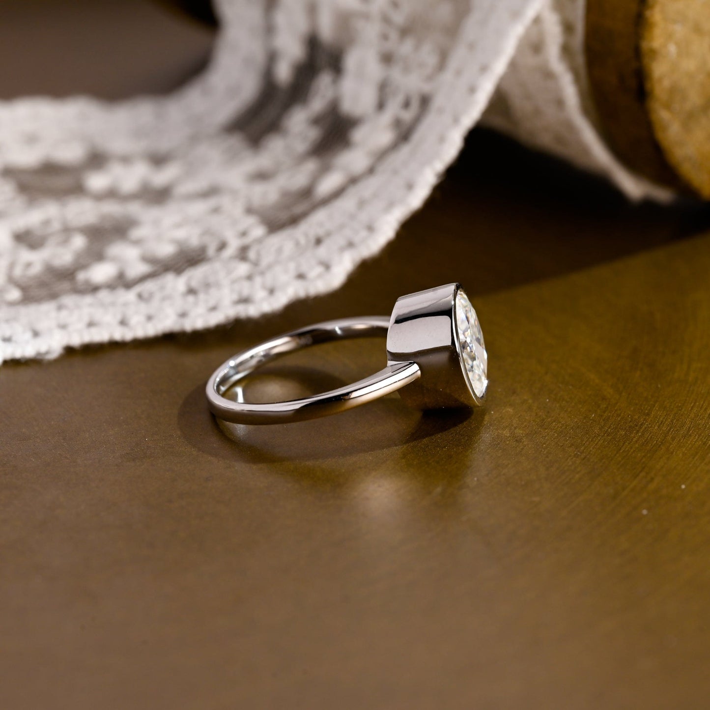 2 CT Round Three Stones Lab Grown Diamond Engagement Ring
