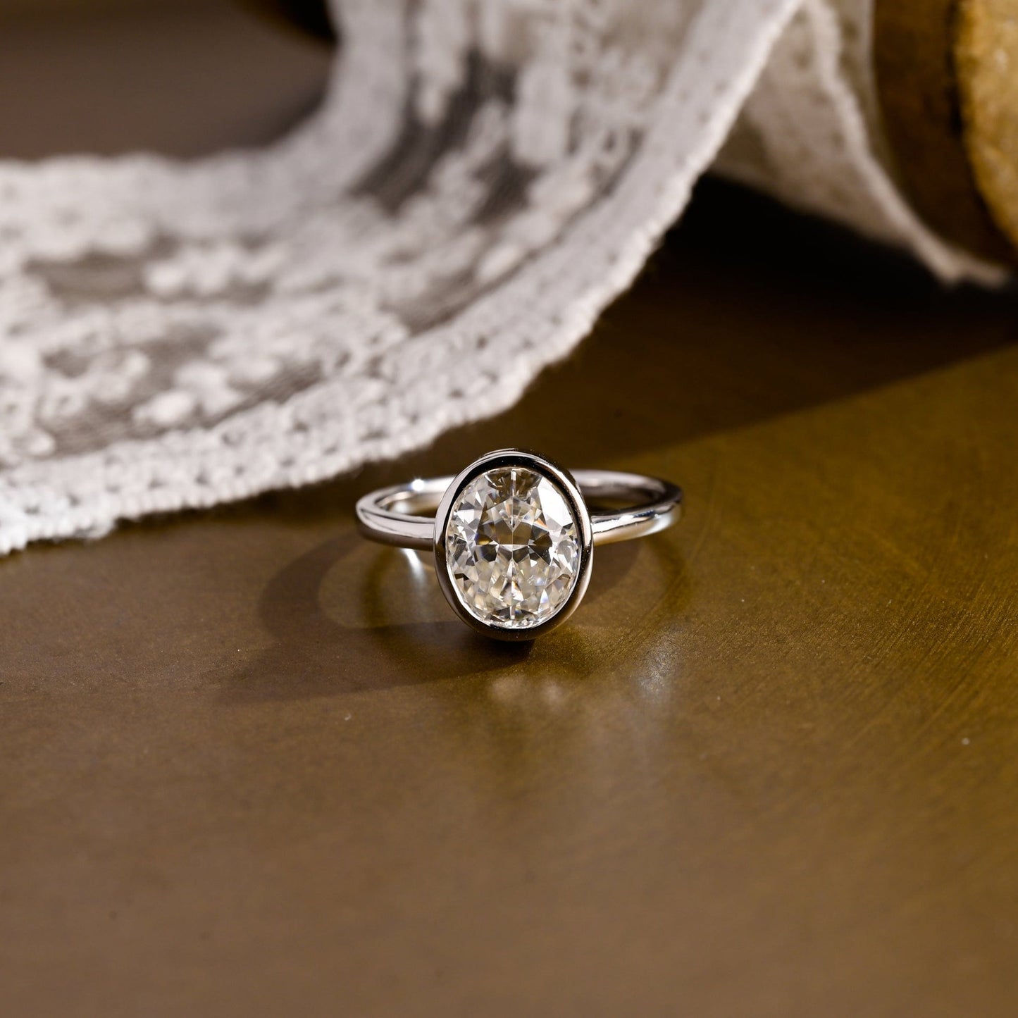 2 CT Round Three Stones Lab Grown Diamond Engagement Ring
