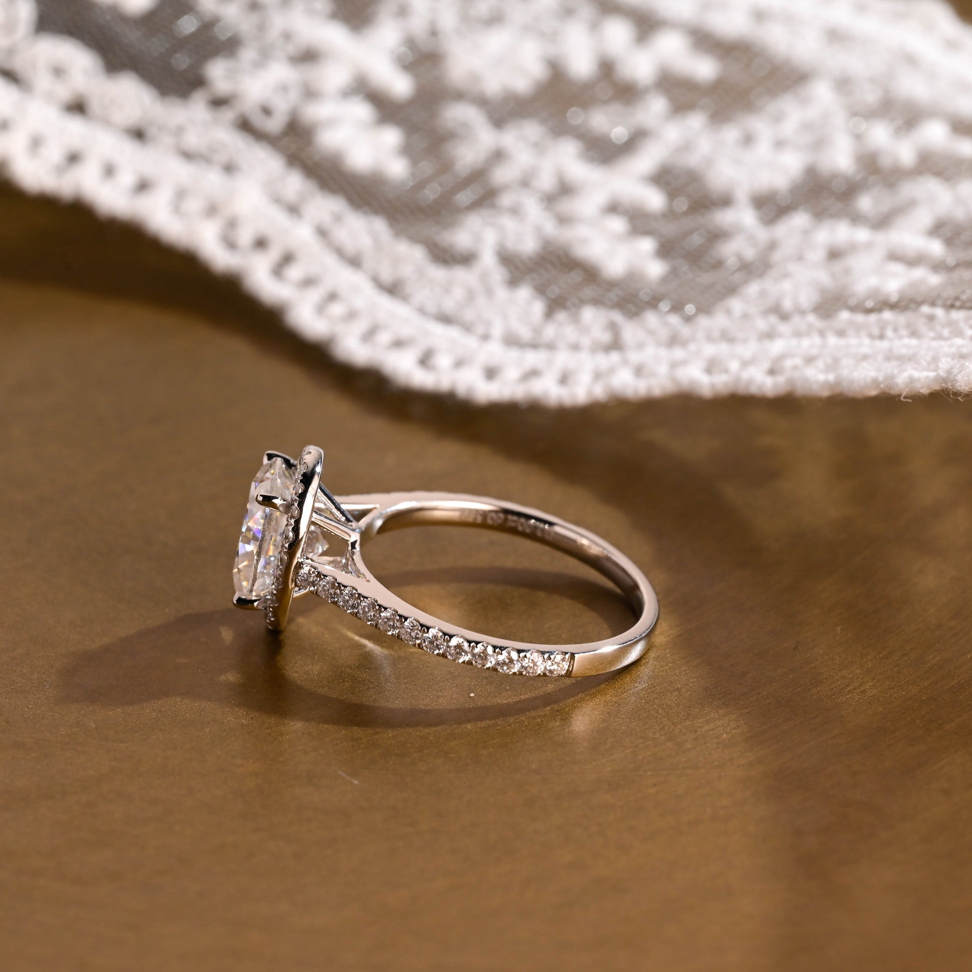 2 CT Round Three Stones Lab Grown Diamond Engagement Ring