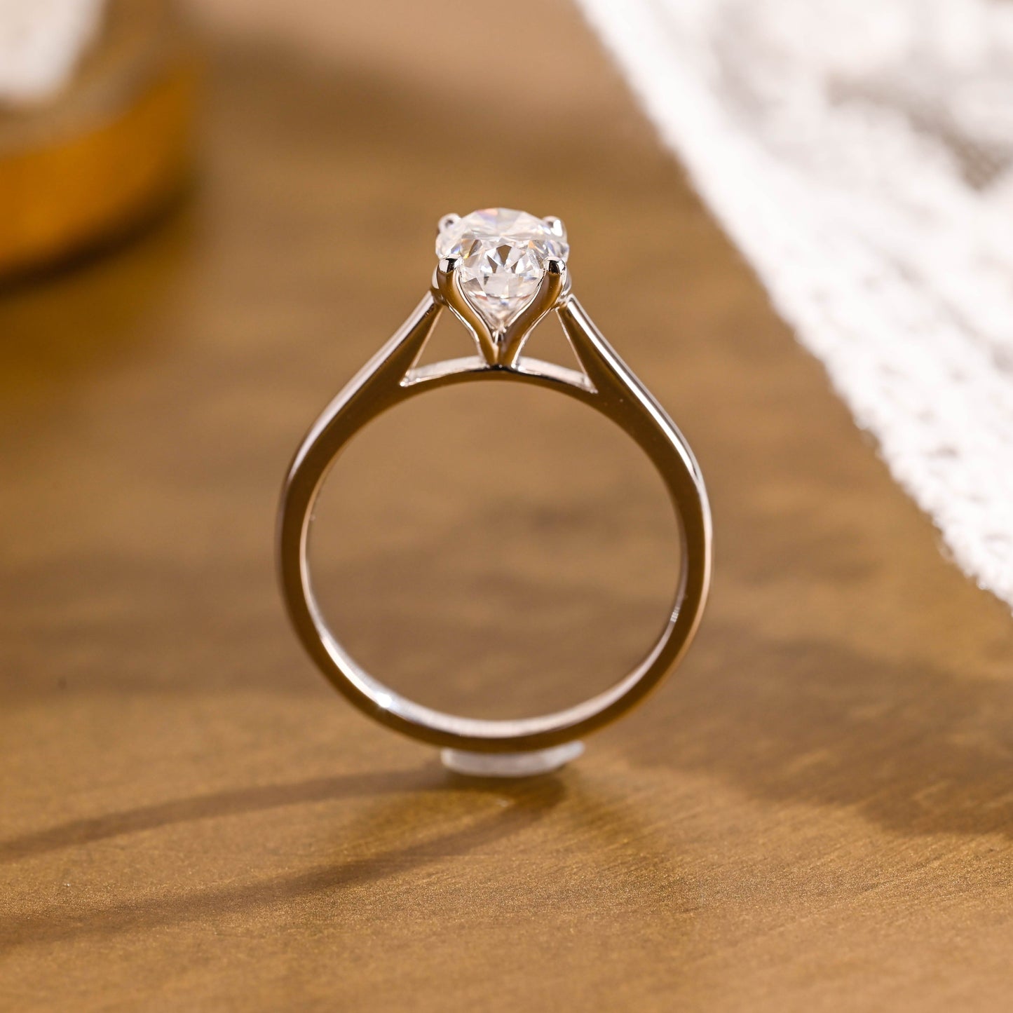 2 CT Round Three Stones Lab Grown Diamond Engagement Ring