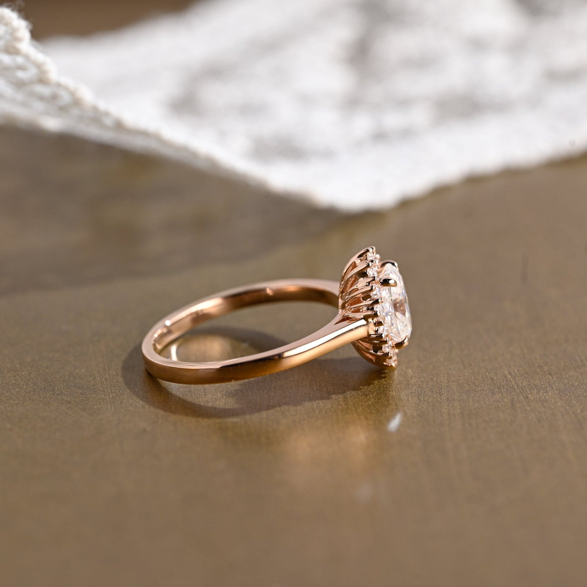 2 CT Round Three Stones Lab Grown Diamond Engagement Ring