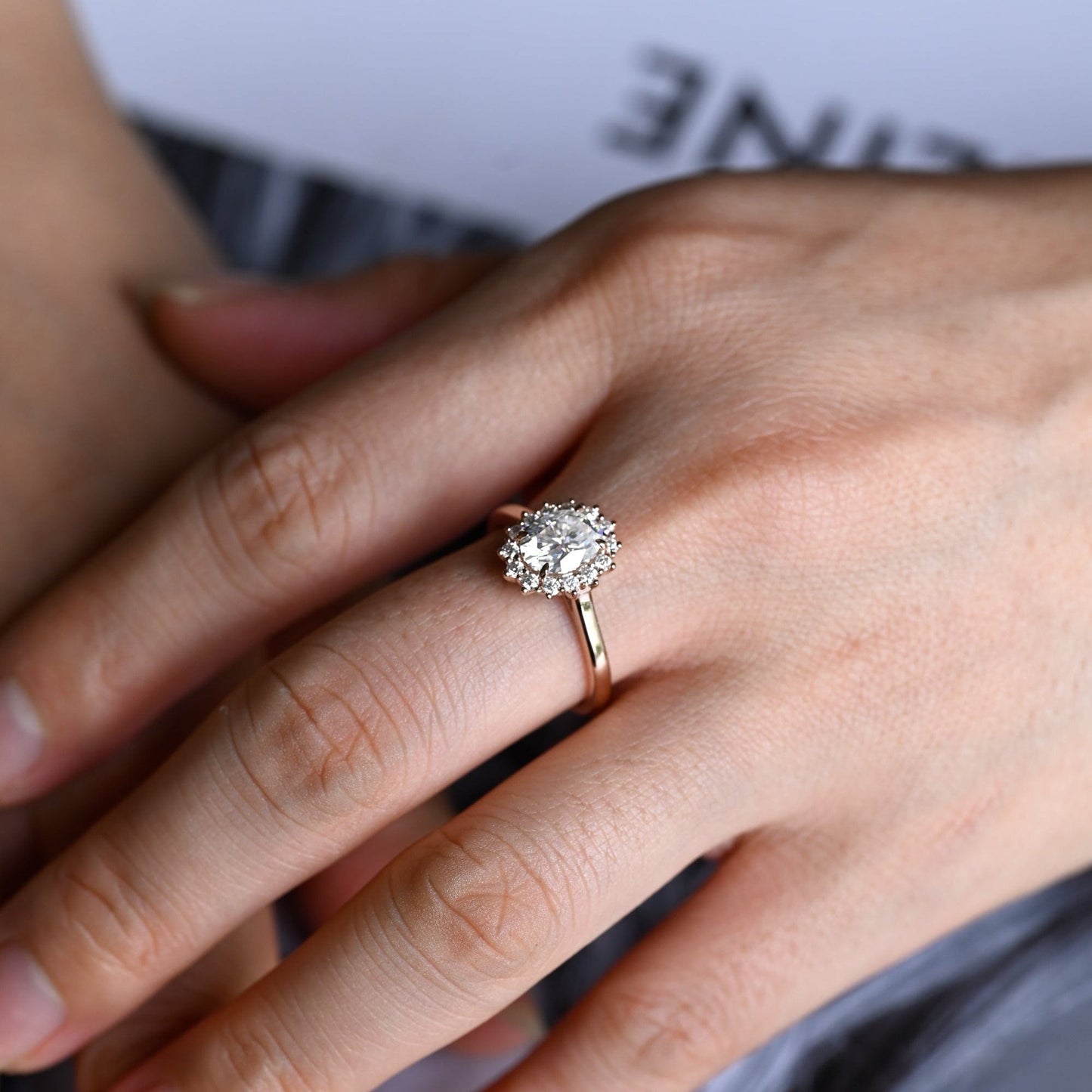 2 CT Round Three Stones Lab Grown Diamond Engagement Ring