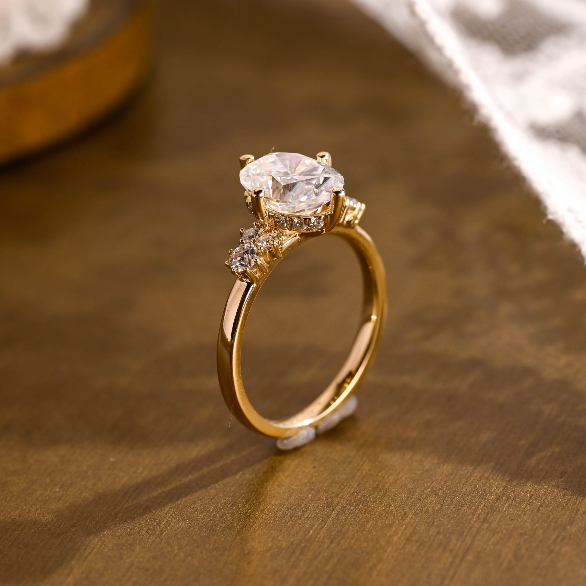 2 CT Round Three Stones Lab Grown Diamond Engagement Ring