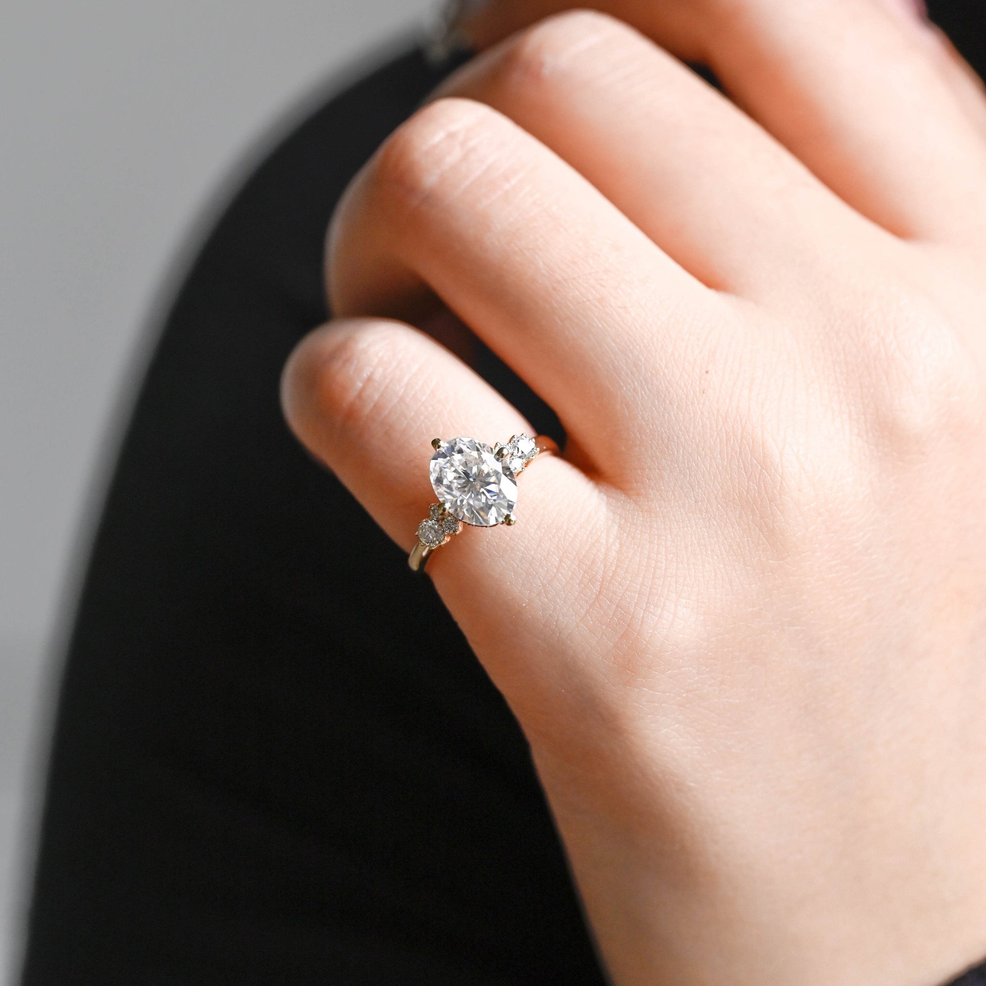 2 CT Round Three Stones Lab Grown Diamond Engagement Ring
