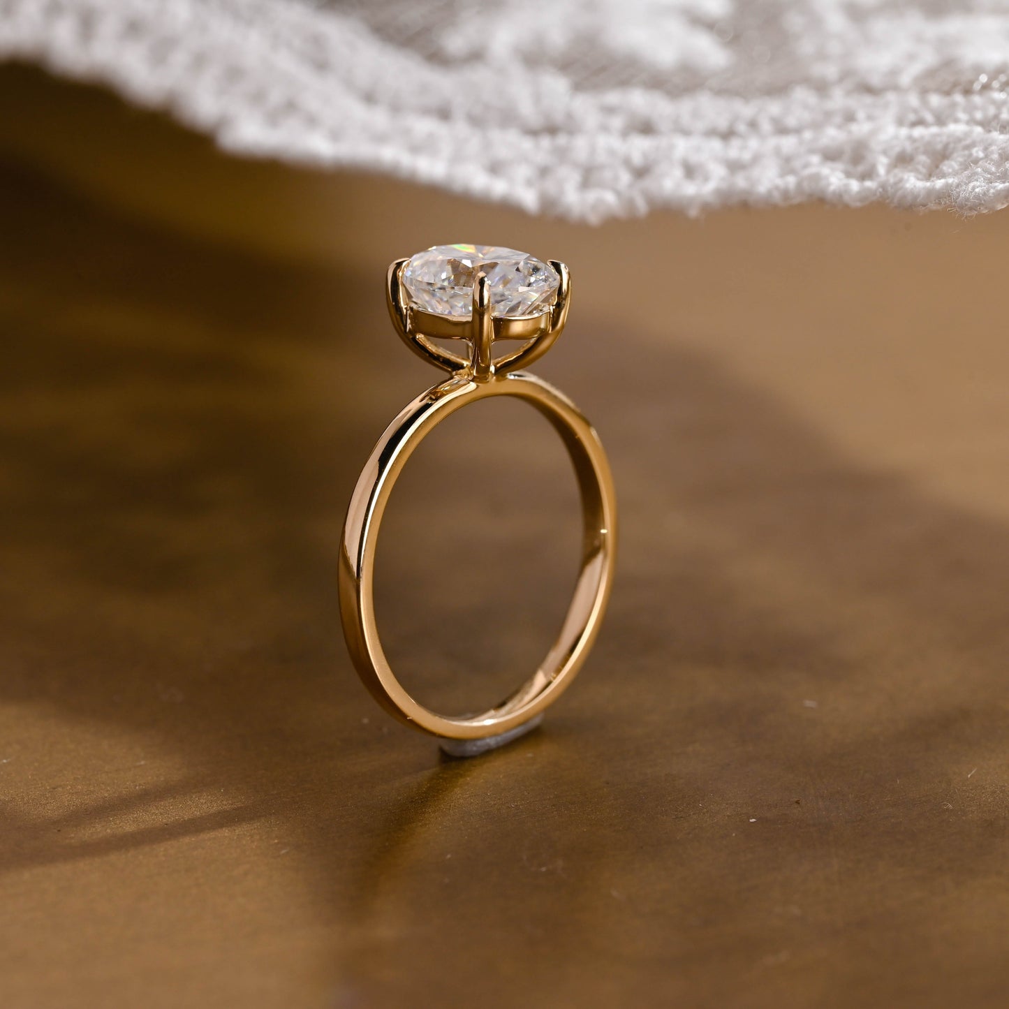 2 CT Round Three Stones Lab Grown Diamond Engagement Ring