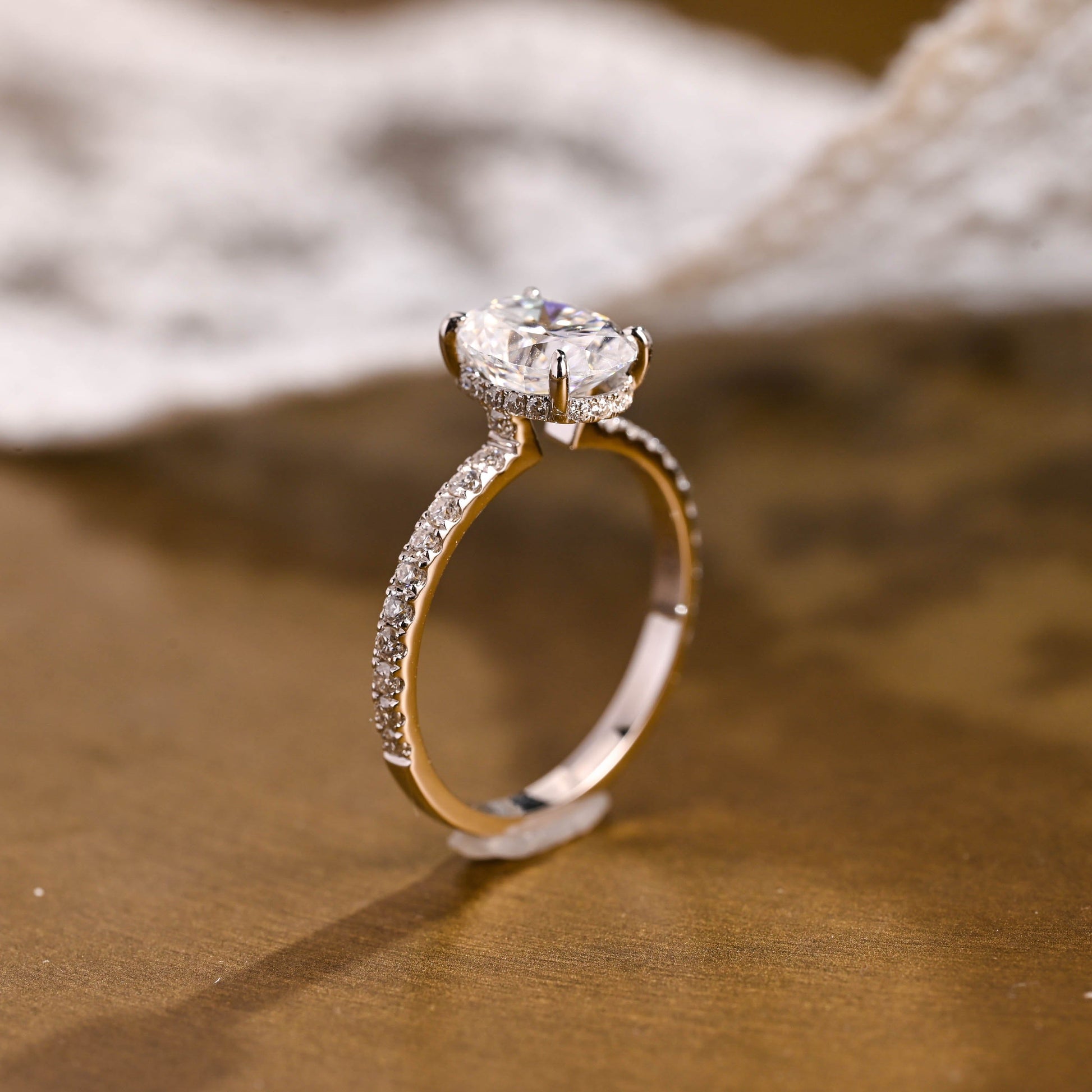2 CT Round Three Stones Lab Grown Diamond Engagement Ring