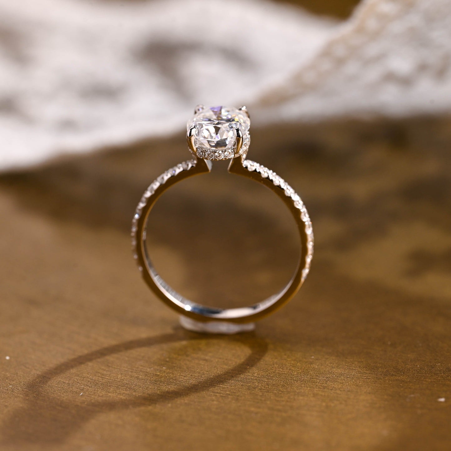 2 CT Round Three Stones Lab Grown Diamond Engagement Ring