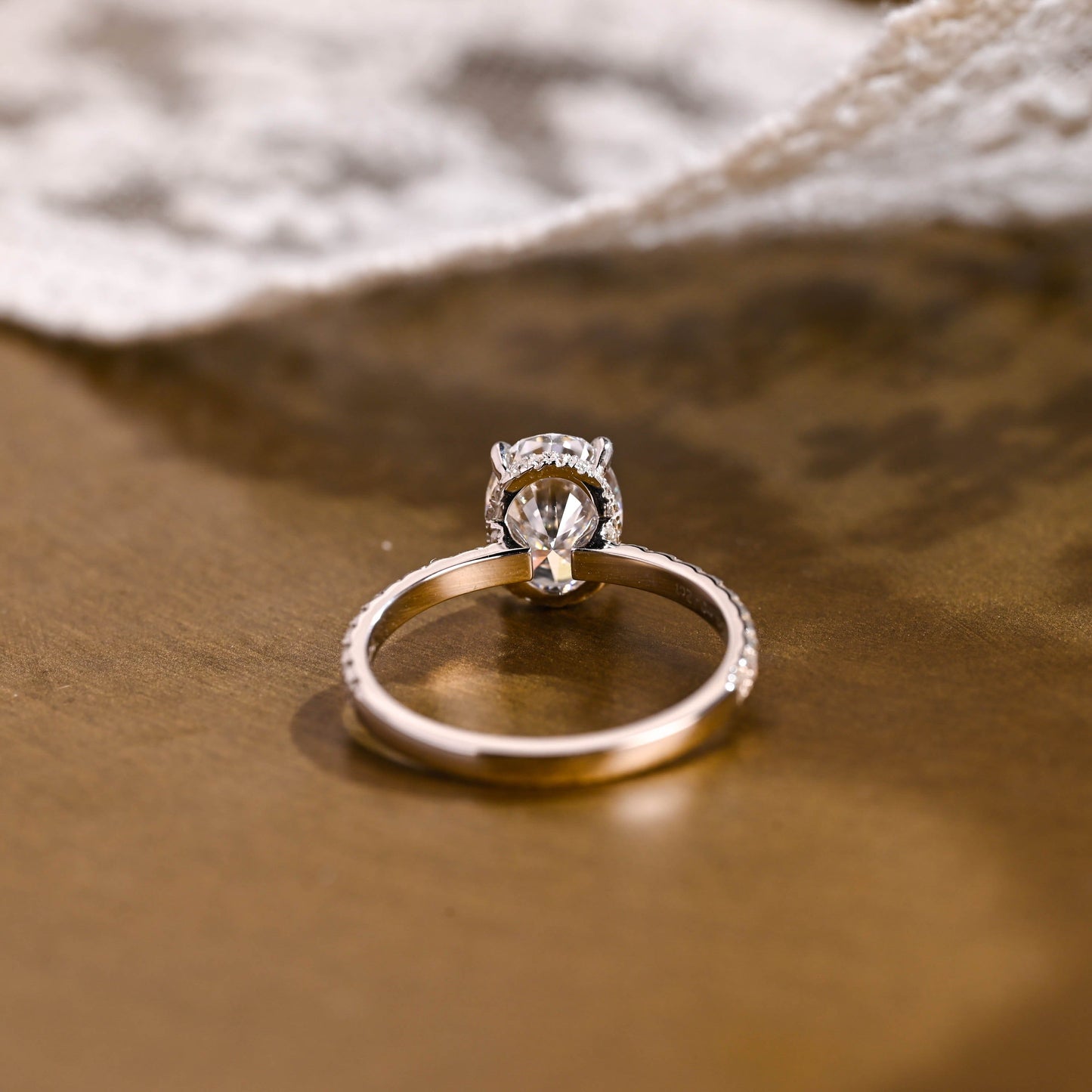 2 CT Round Three Stones Lab Grown Diamond Engagement Ring
