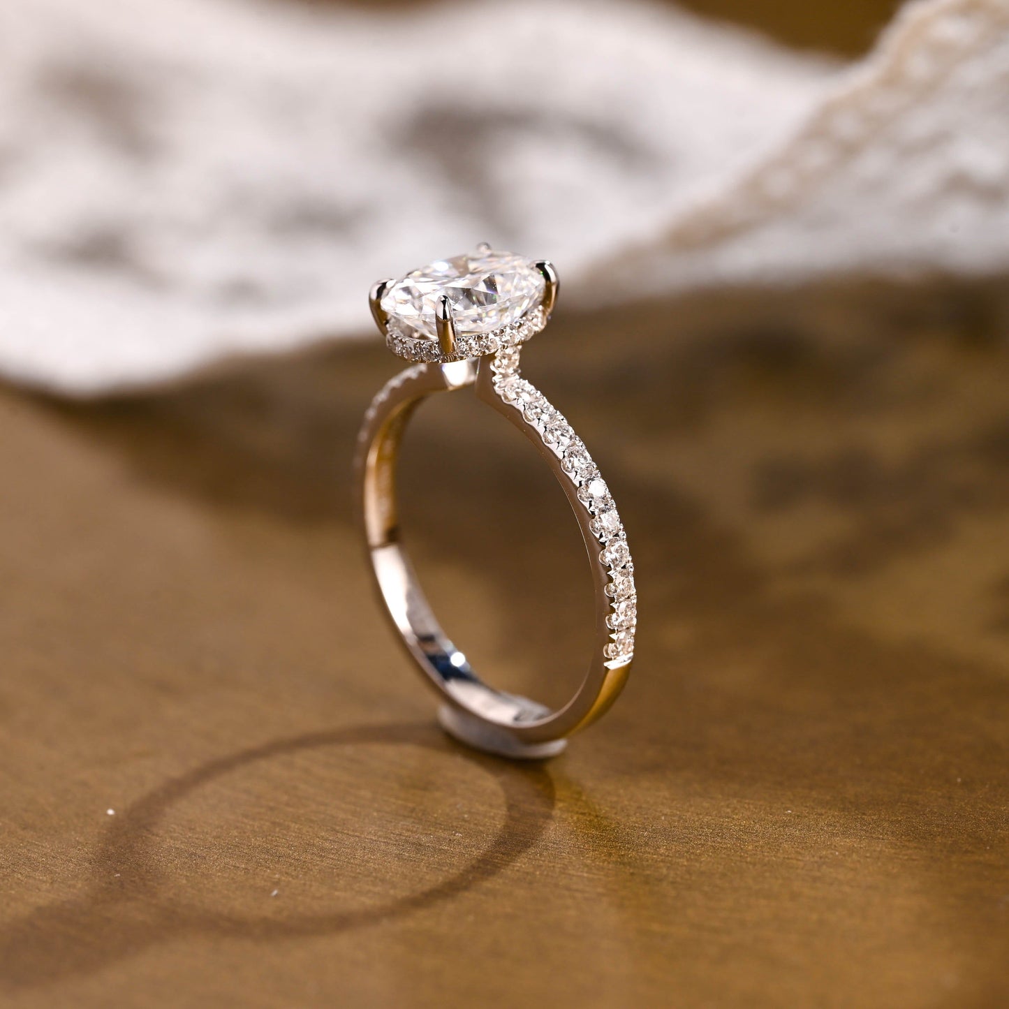 2 CT Round Three Stones Lab Grown Diamond Engagement Ring