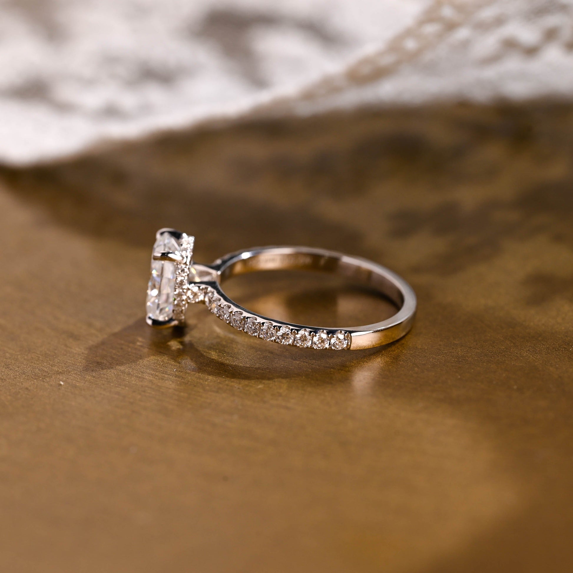 2 CT Round Three Stones Lab Grown Diamond Engagement Ring