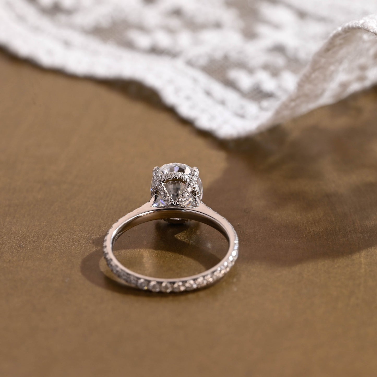 2 CT Round Three Stones Lab Grown Diamond Engagement Ring