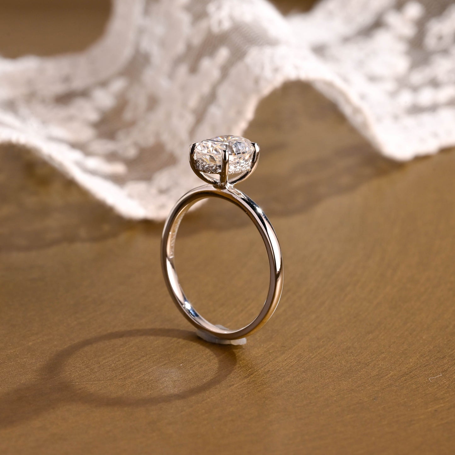 2 CT Round Three Stones Lab Grown Diamond Engagement Ring