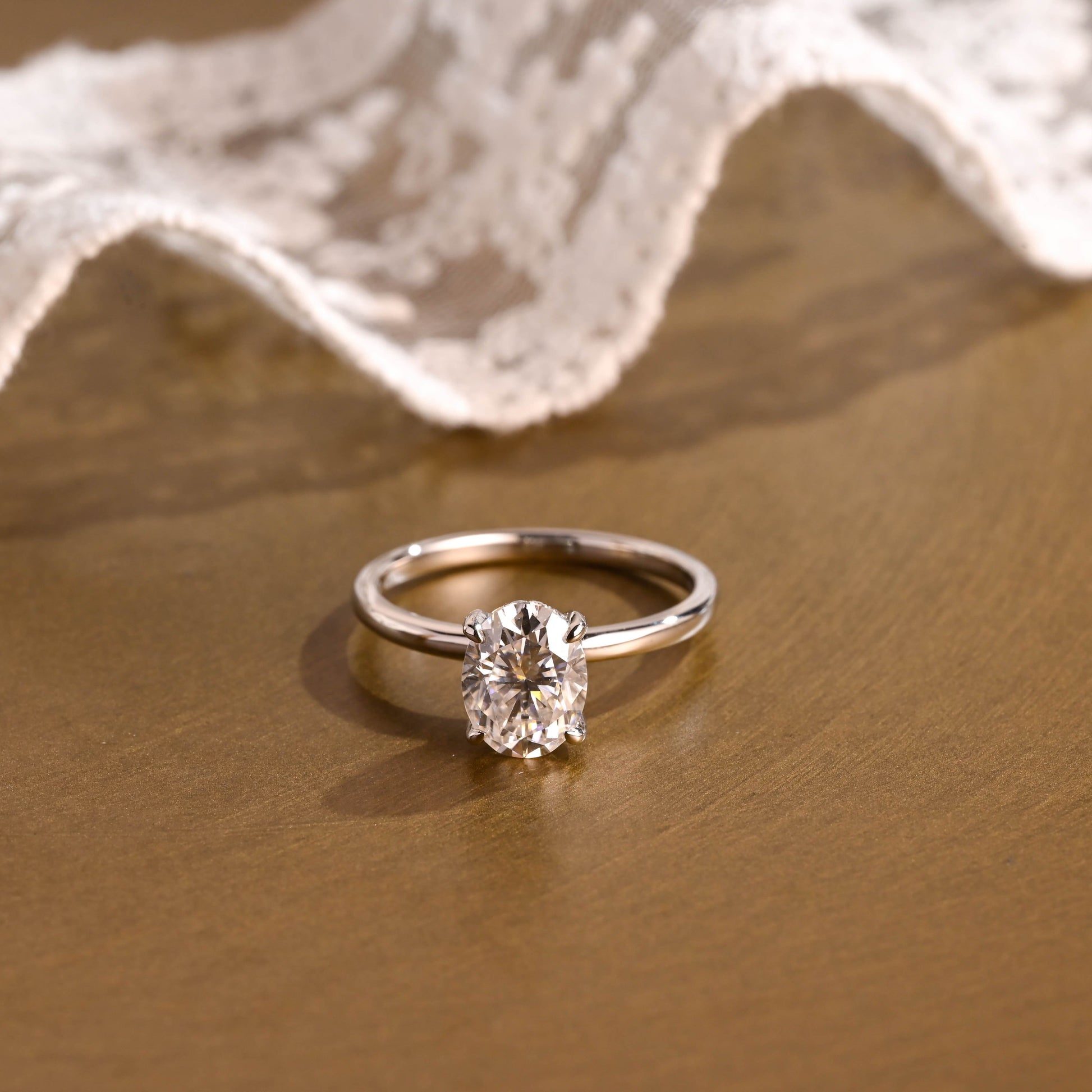 2 CT Round Three Stones Lab Grown Diamond Engagement Ring