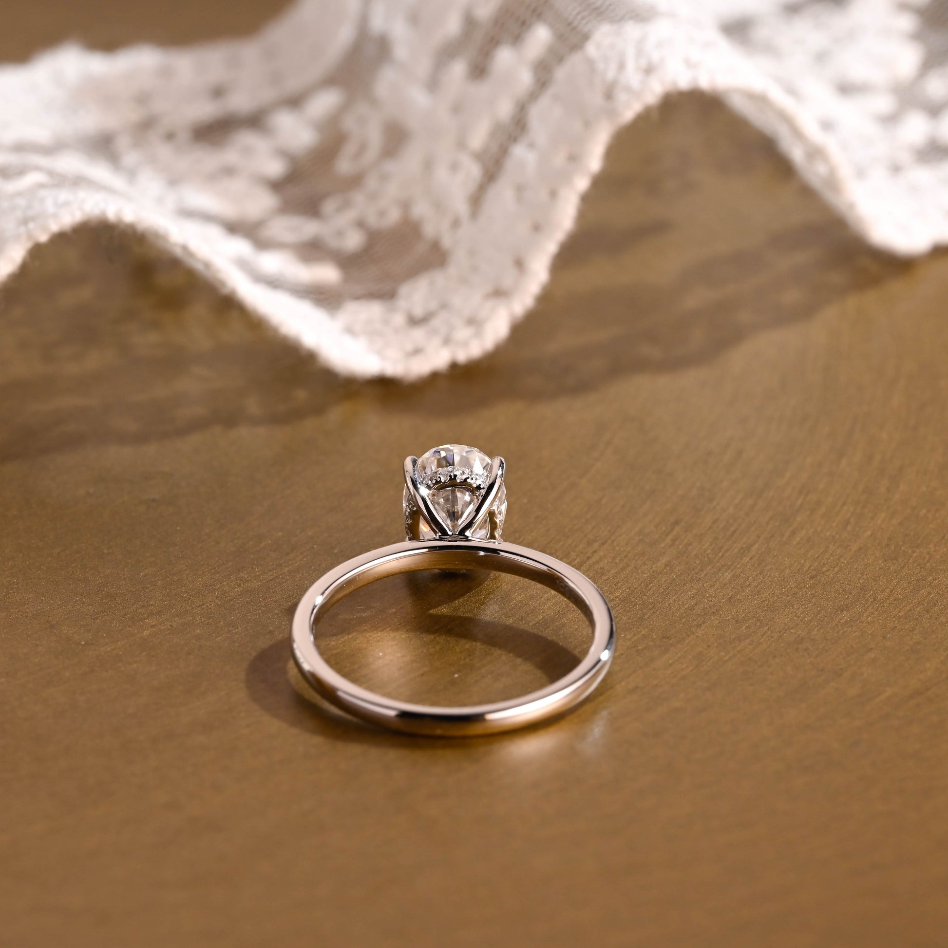 2 CT Round Three Stones Lab Grown Diamond Engagement Ring